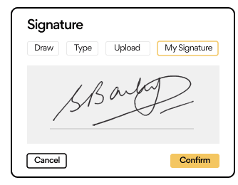 signature screen